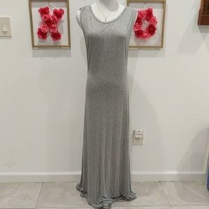 Grey Open Back Maxi Dress